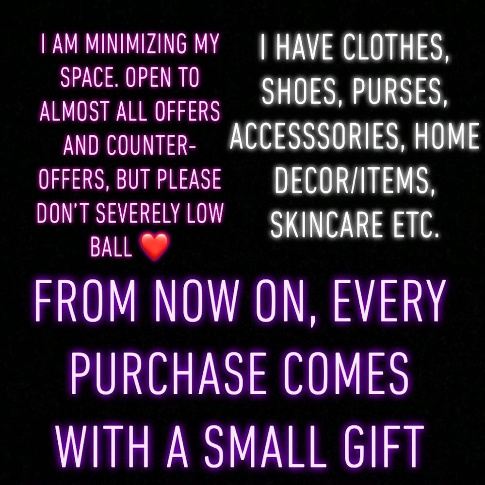 CLOSET PURGE. Take a look, make an offer!